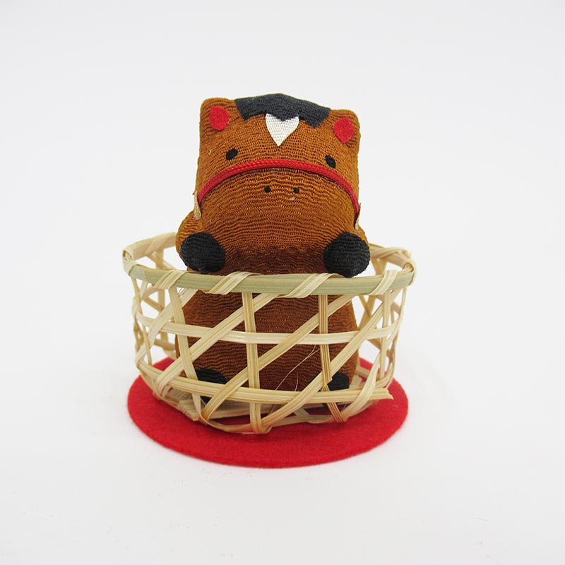 ちりめん かご入り 午(茶)